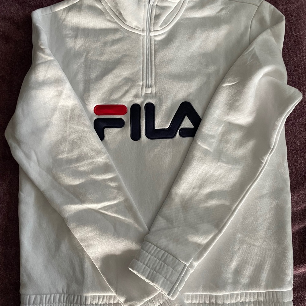 White Fila pullover